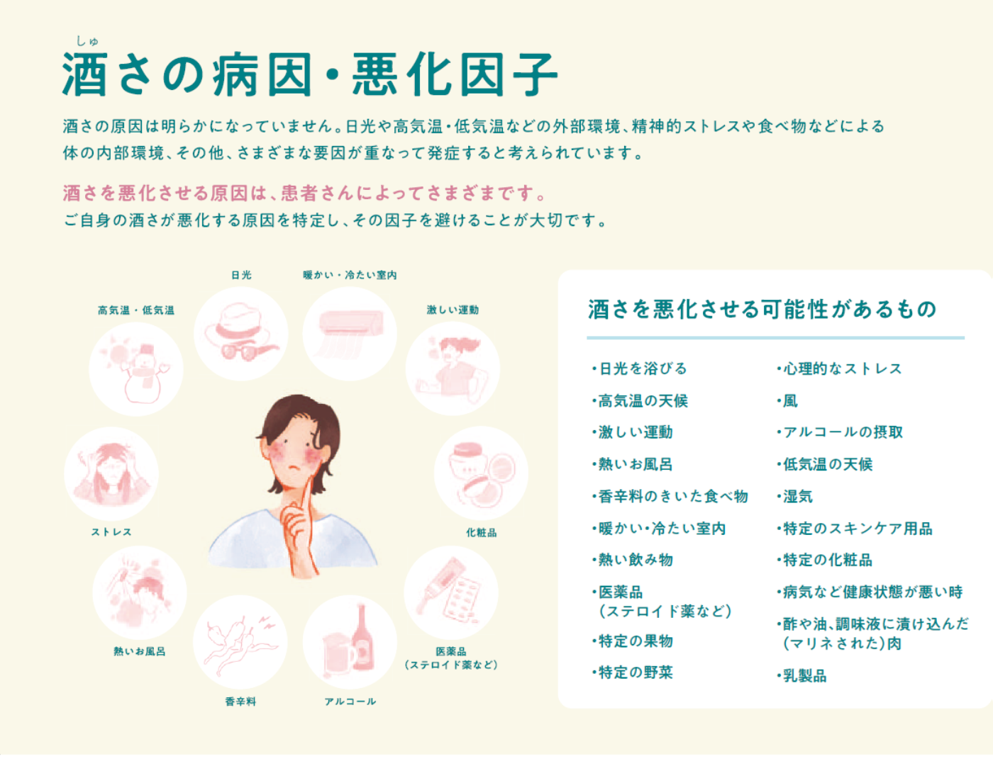 酒さを制御するためのヒント